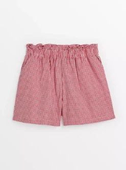 Red Gingham School Shorts 5 Years
