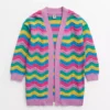 Pink Bright Stripe Longline Cardigan5-6 Years -Hush Puppies Clothing Sale tuc143725631 Multi20Coloured R Z001A