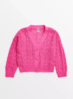 Neon Pink Cardigan 6 Years