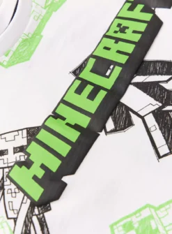 Minecraft White Sketch Print T-Shirt 9 Years -Hush Puppies Clothing Sale tuc143733535 White R Z002A