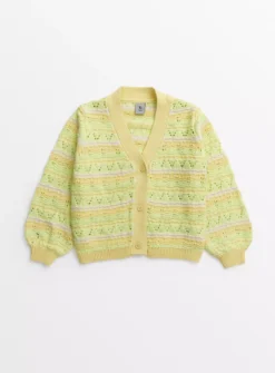 Yellow Tonal Stitch Cardigan12 Years