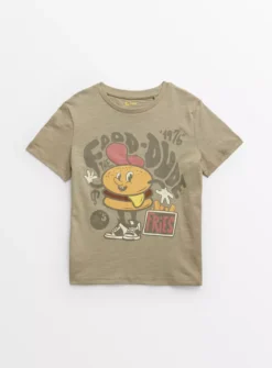 Khaki The Food Dude Print T-Shirt5 Years -Hush Puppies Clothing Sale tuc143748171 Khaki R Z001A 1
