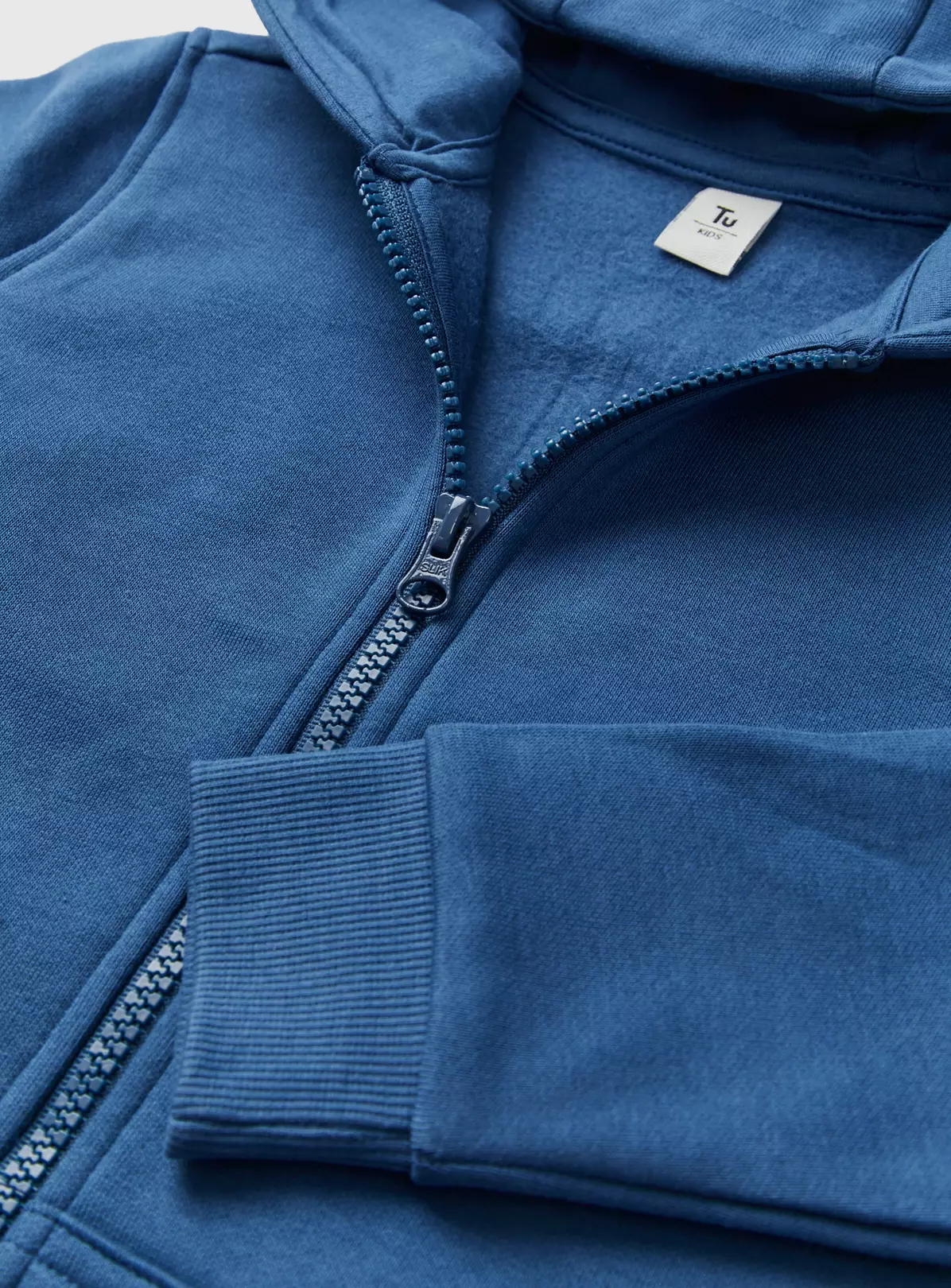 Blue Zip-Through Hoodie 10 Years 4 Blue Zip-Through Hoodie 10 Years - Image 2