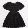 Black Cut Out Broderie Woven Dress 13 Years -Hush Puppies Clothing Sale tuc143770766 Black R Z001A