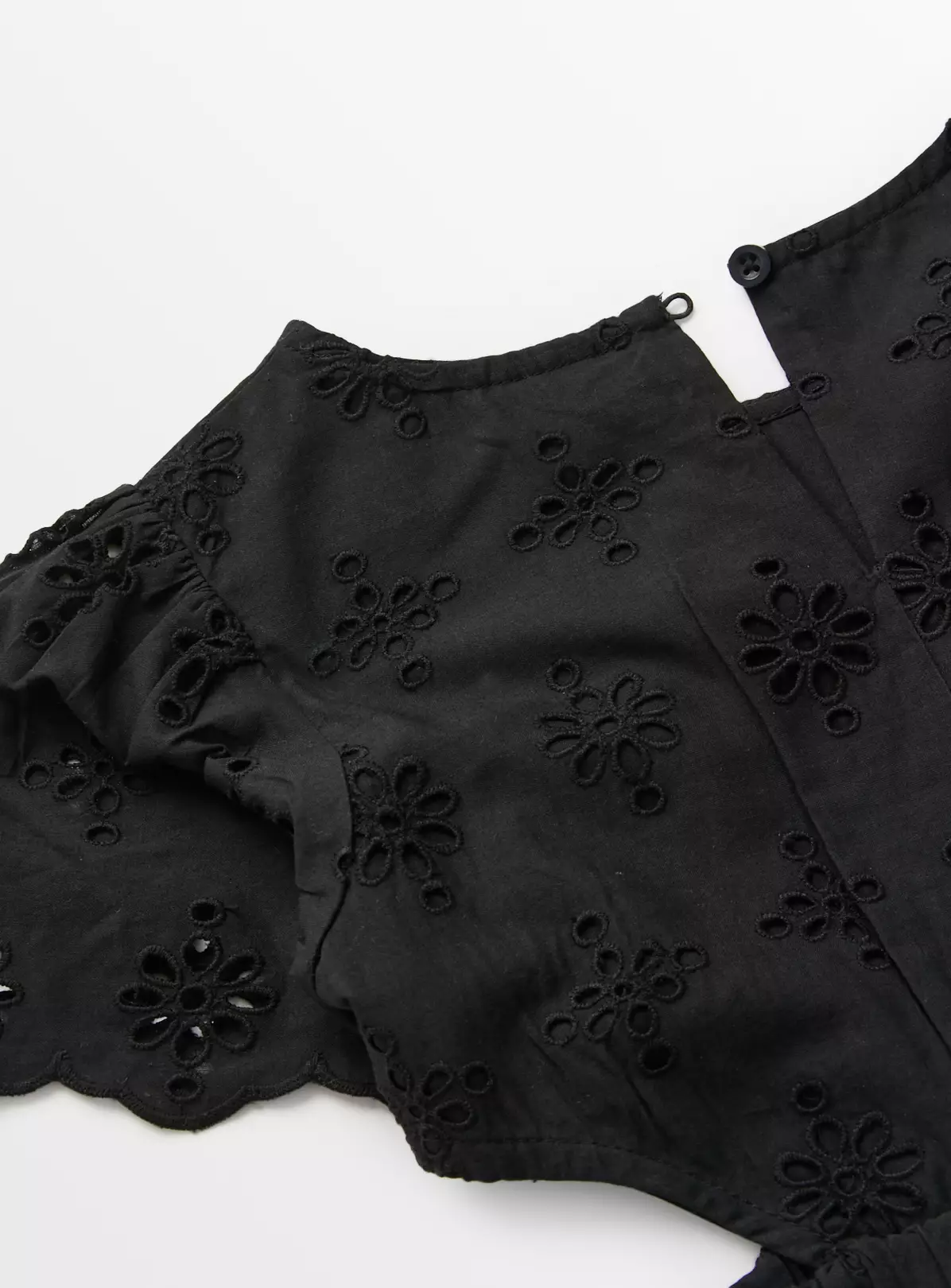 Black Cut Out Broderie Woven Dress 9 Years 4 Black Cut Out Broderie Woven Dress 9 Years - Image 2