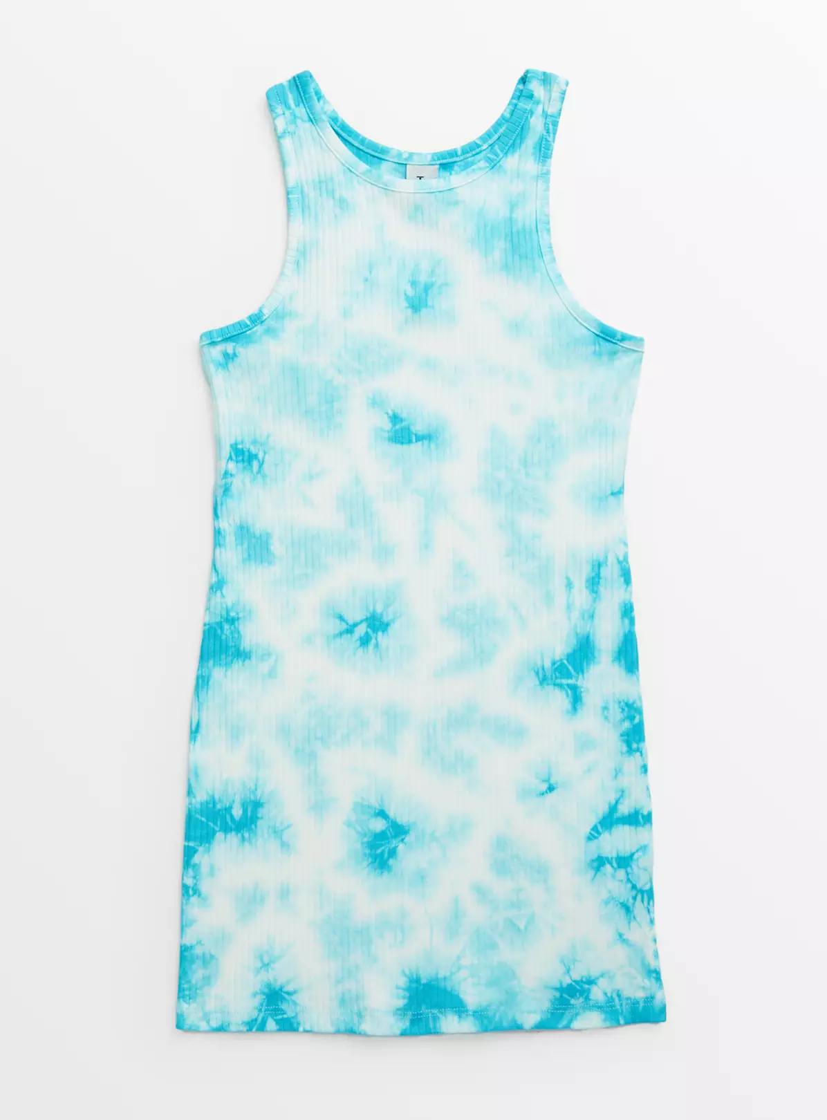 Blue Tie Dye Racer Neck Jersey Dress 6 Years 3 Blue Tie Dye Racer Neck Jersey Dress 6 Years