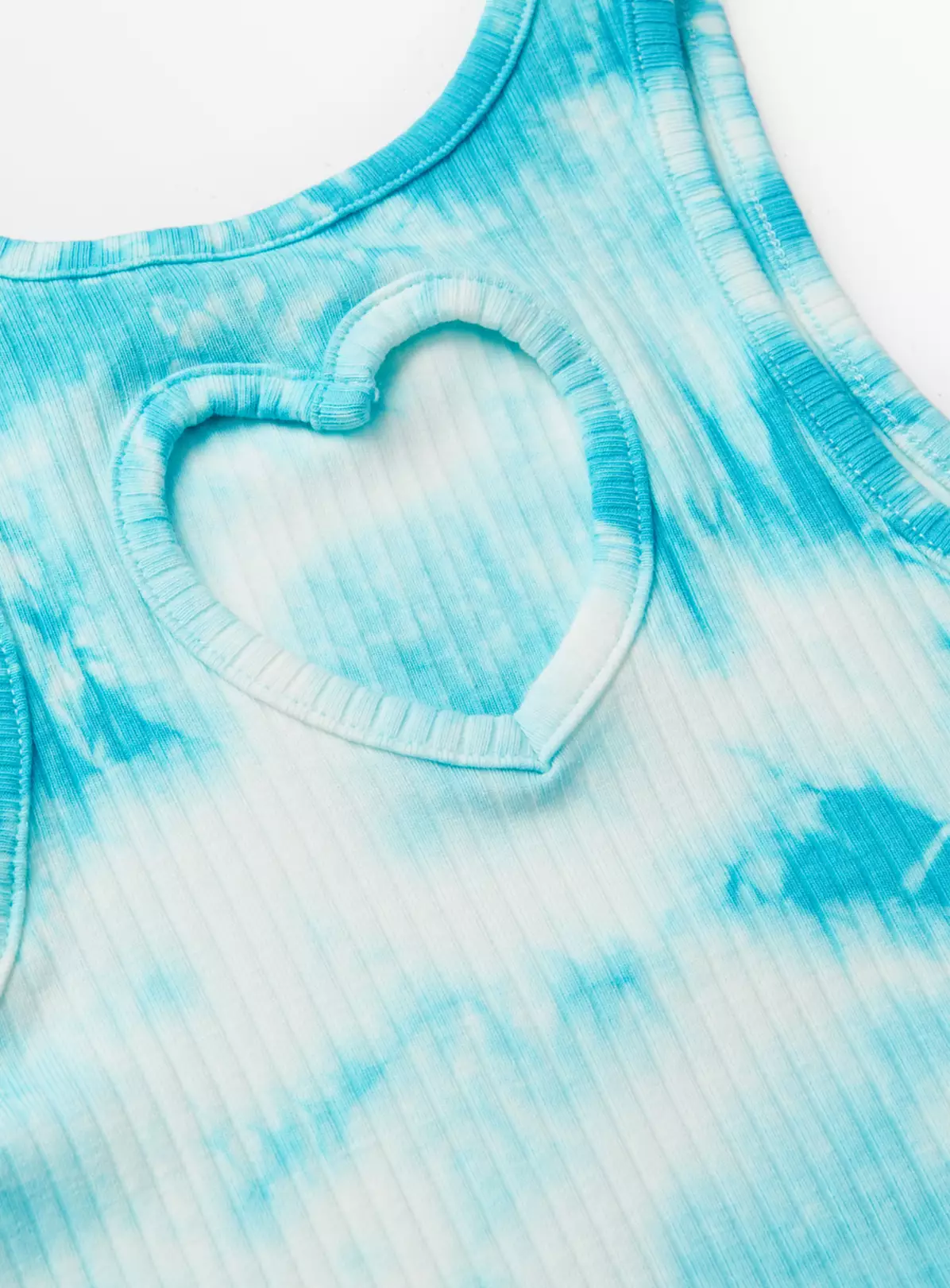 Blue Tie Dye Racer Neck Jersey Dress 8 Years 4 Blue Tie Dye Racer Neck Jersey Dress 8 Years - Image 2