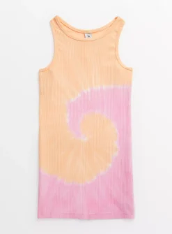 Ribbed Tie-Dye Tube Dress 7 Years