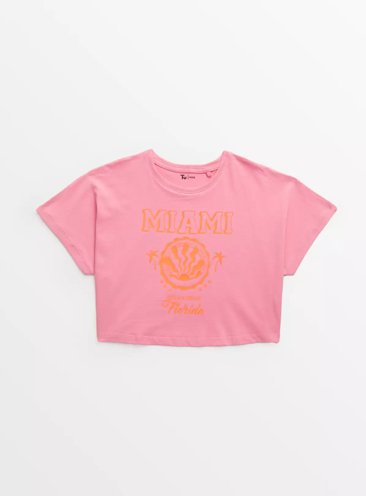 Pink Miami Graphic Cropped T-Shirt7 Years 4 Pink Miami Graphic Cropped T-Shirt7 Years - Image 2