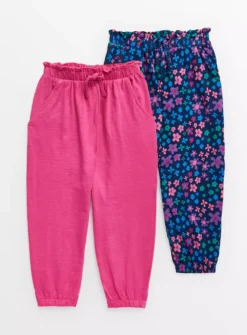 Floral & Plain Harem Trousers 2 Pack 1-2 Years -Hush Puppies Clothing Sale tuc143775591 Multi20Coloured R Z001A