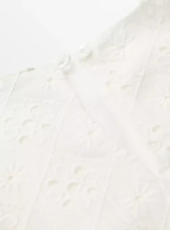 White Broderie Woven Dress 14 Years