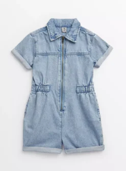 Light Denim Short Sleeve Playsuit13 Years -Hush Puppies Clothing Sale tuc143790855 Denim R Z001A 1