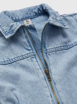 Light Denim Short Sleeve Playsuit7 Years