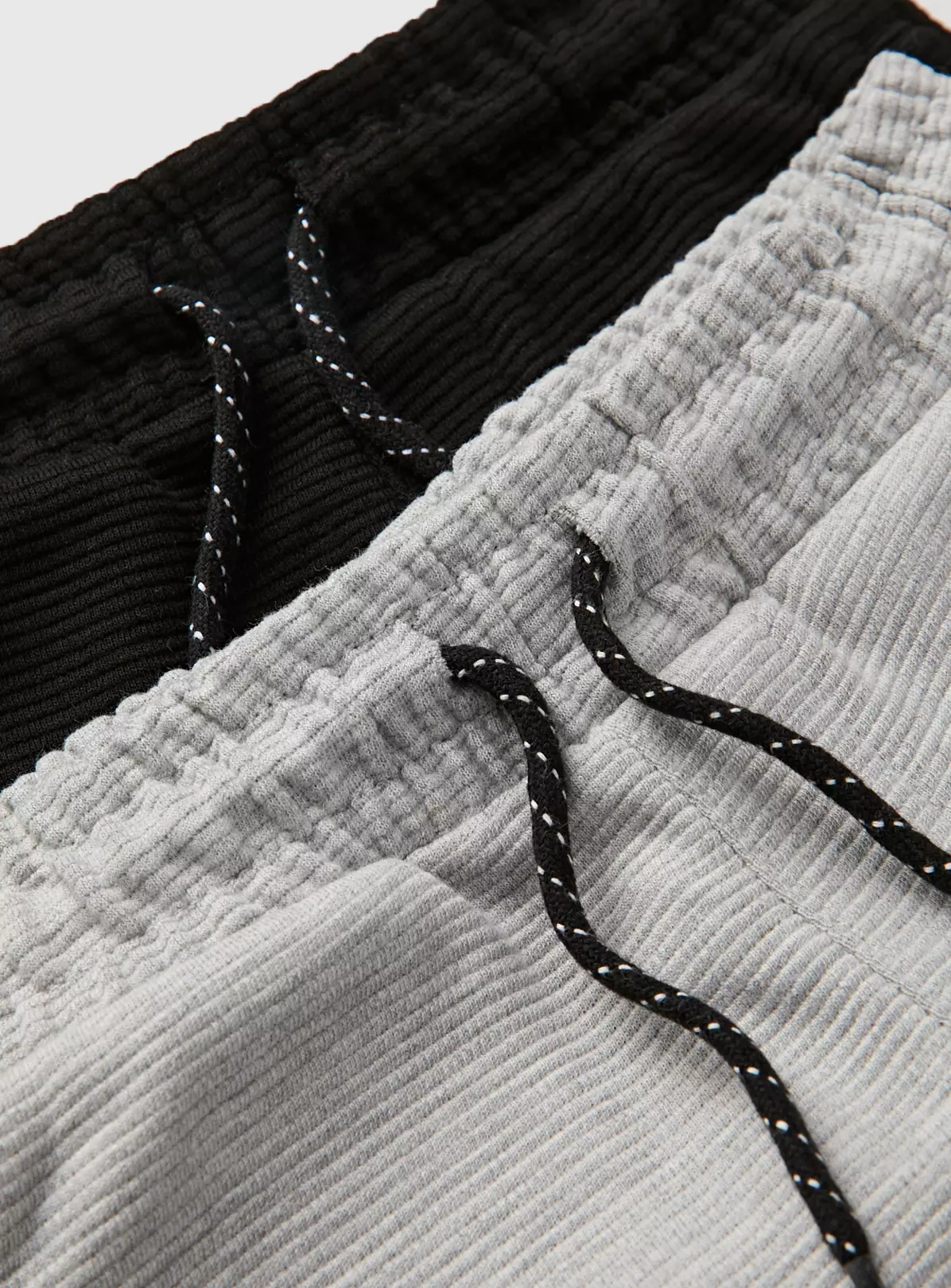 Grey & Black Ottoman Shorts 2 Pack 12 Years 4 Grey & Black Ottoman Shorts 2 Pack 12 Years - Image 2