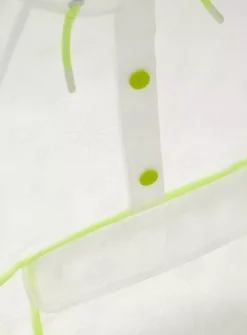 Transparent Floral Print Overhead Mac Coat 5-6 Years -Hush Puppies Clothing Sale tuc143811652 White R Z003A