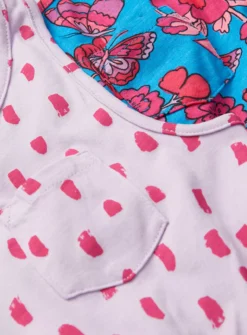 Blue & Pink Floral Jersey Jumpsuits 2 Pack 14 Years