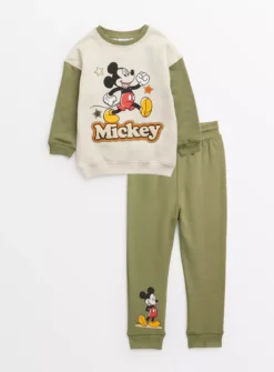 Disney Mickey Mouse Khaki Sweatshirt & Joggers Set 1-2 Years