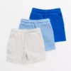 Grey & Blues Sweat Shorts 3 Pack 1-2 Years