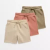 Neutral Slub Jersey Shorts 3 Pack 1-2 Years -Hush Puppies Clothing Sale tuc143821017 Multi20Coloured R Z001A