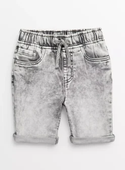 Grey Washed Denim Loopback Shorts 12 Years -Hush Puppies Clothing Sale tuc143839946 Grey R Z001A 3