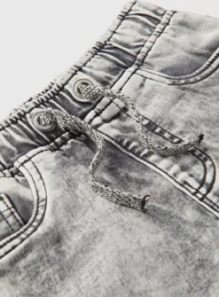 Grey Washed Denim Loopback Shorts 9 Years