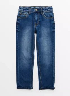 Blue Denim Straight Leg Jeans 9 Years