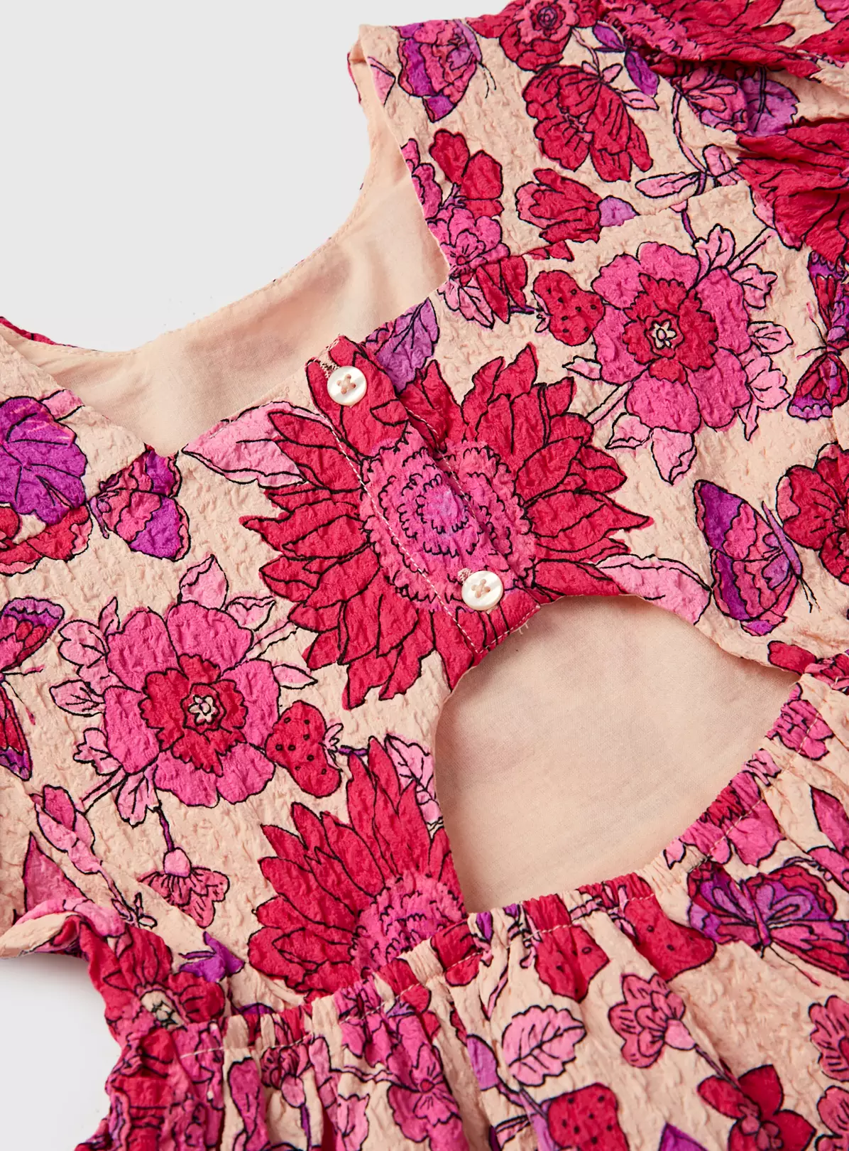 Pink Floral Bloom Woven Short Sleeve Dress 12 Years 3 Pink Floral Bloom Woven Short Sleeve Dress 12 Years