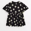 Black Daisy Print Short Sleeve Jersey Dress 7 Years -Hush Puppies Clothing Sale tuc143864113 Multi20Coloured R Z001A