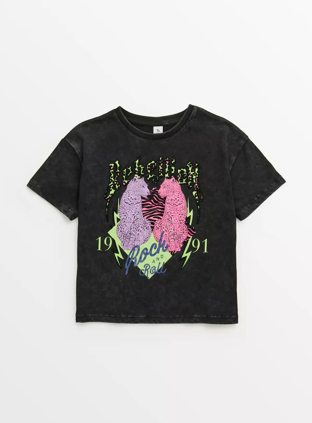 Black Washed Leopards Rock T-Shirt 7 Years 3 Black Washed Leopards Rock T-Shirt 7 Years