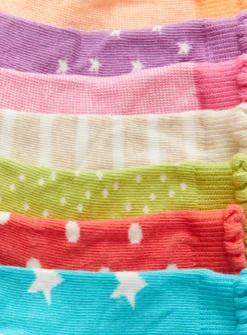 Bright Star Stripe Socks 7 Pack 4-5.5 -Hush Puppies Clothing Sale tuc143867904 Multi20Coloured R Z002A