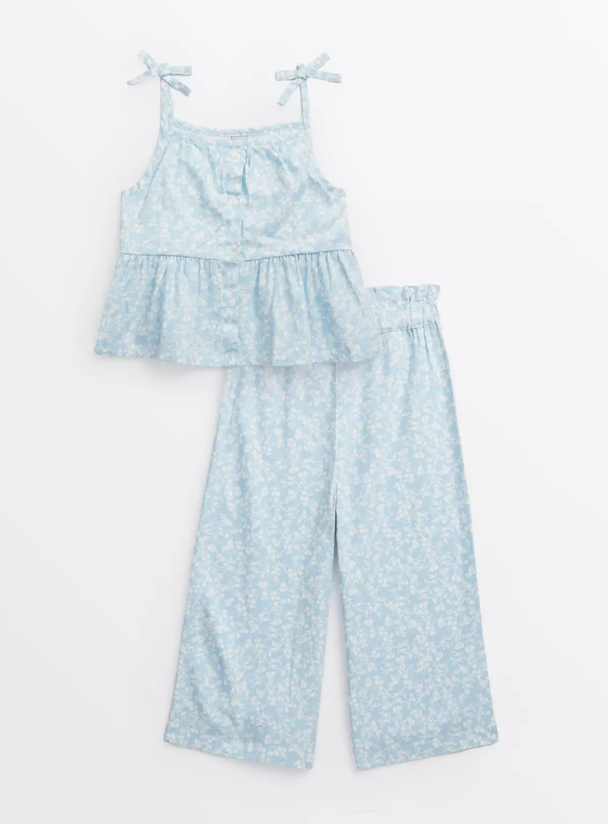 Blue Floral Woven Top & Culottes Set 9 Years 3 Blue Floral Woven Top & Culottes Set 9 Years