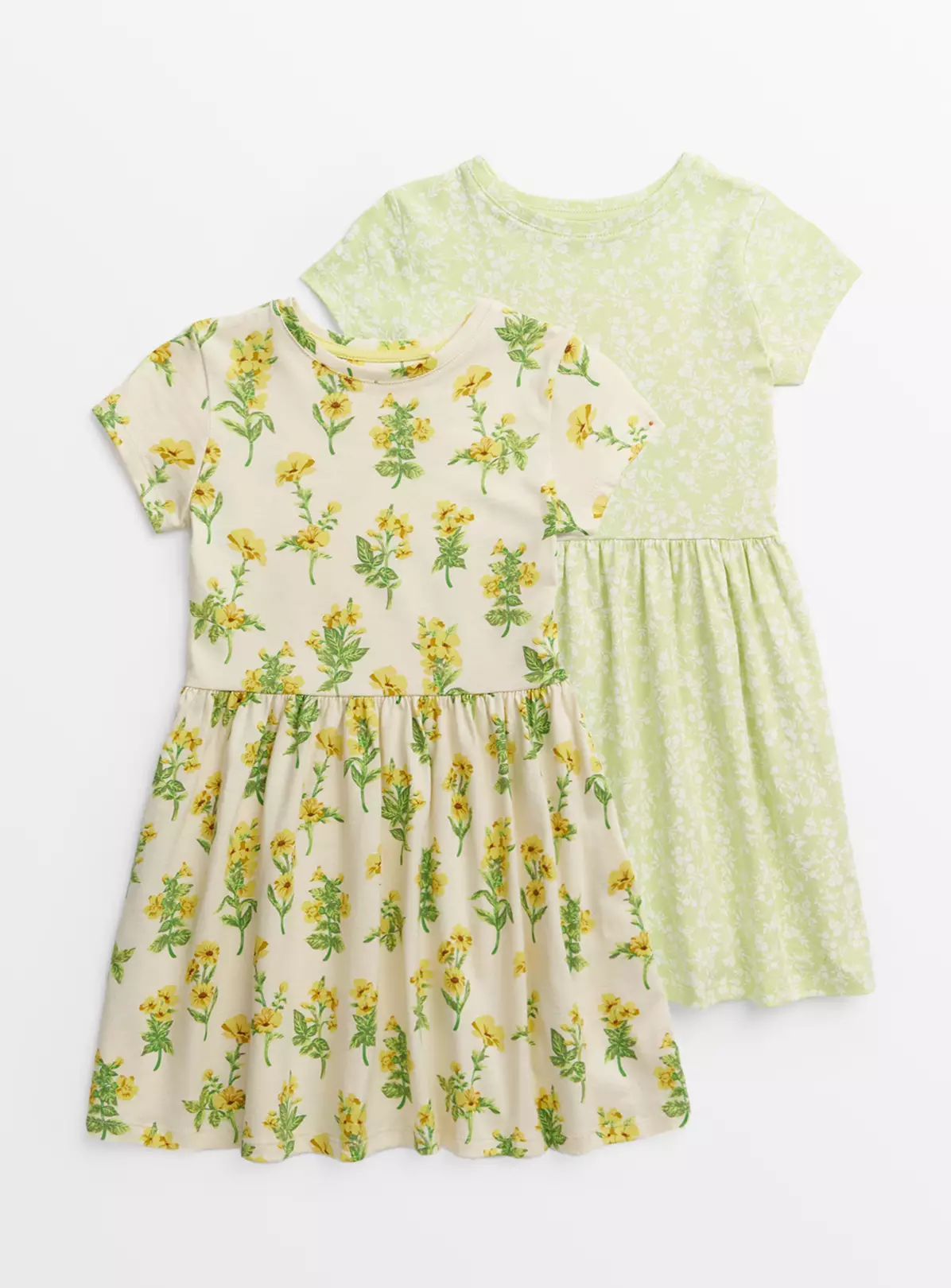 Yellow Floral Bloom Jersey Dresses 2 Pack13 Years 4 Yellow Floral Bloom Jersey Dresses 2 Pack13 Years - Image 2