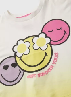 SmileyWorld Ombre Cropped T-Shirt 8 Years