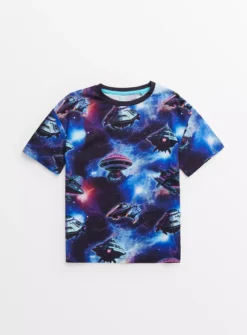 AI Space Print T-Shirt 6 Years