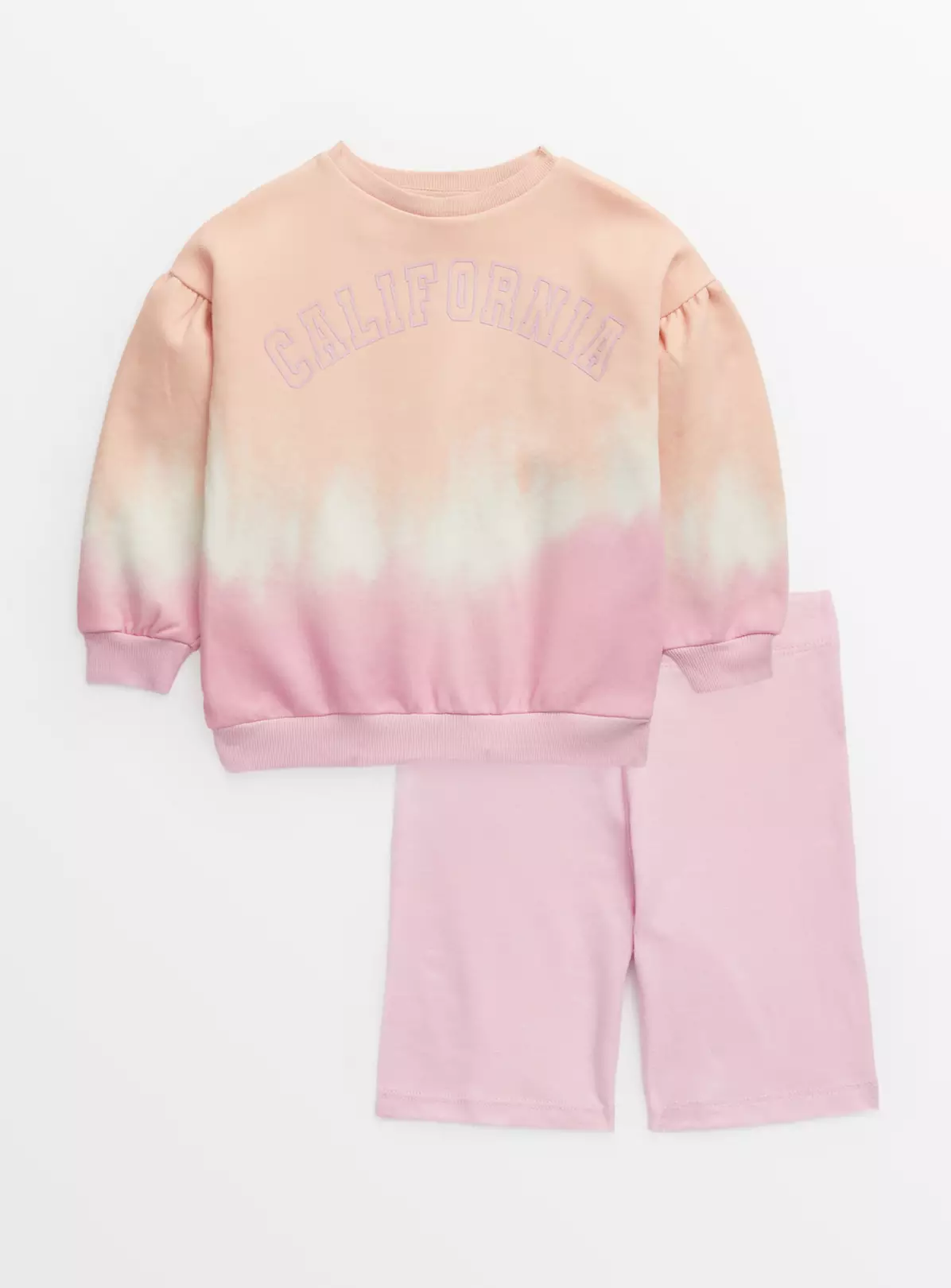 Pink Tie Dye Sweatshirt & Shorts Set 6 Years 3 Pink Tie Dye Sweatshirt & Shorts Set 6 Years