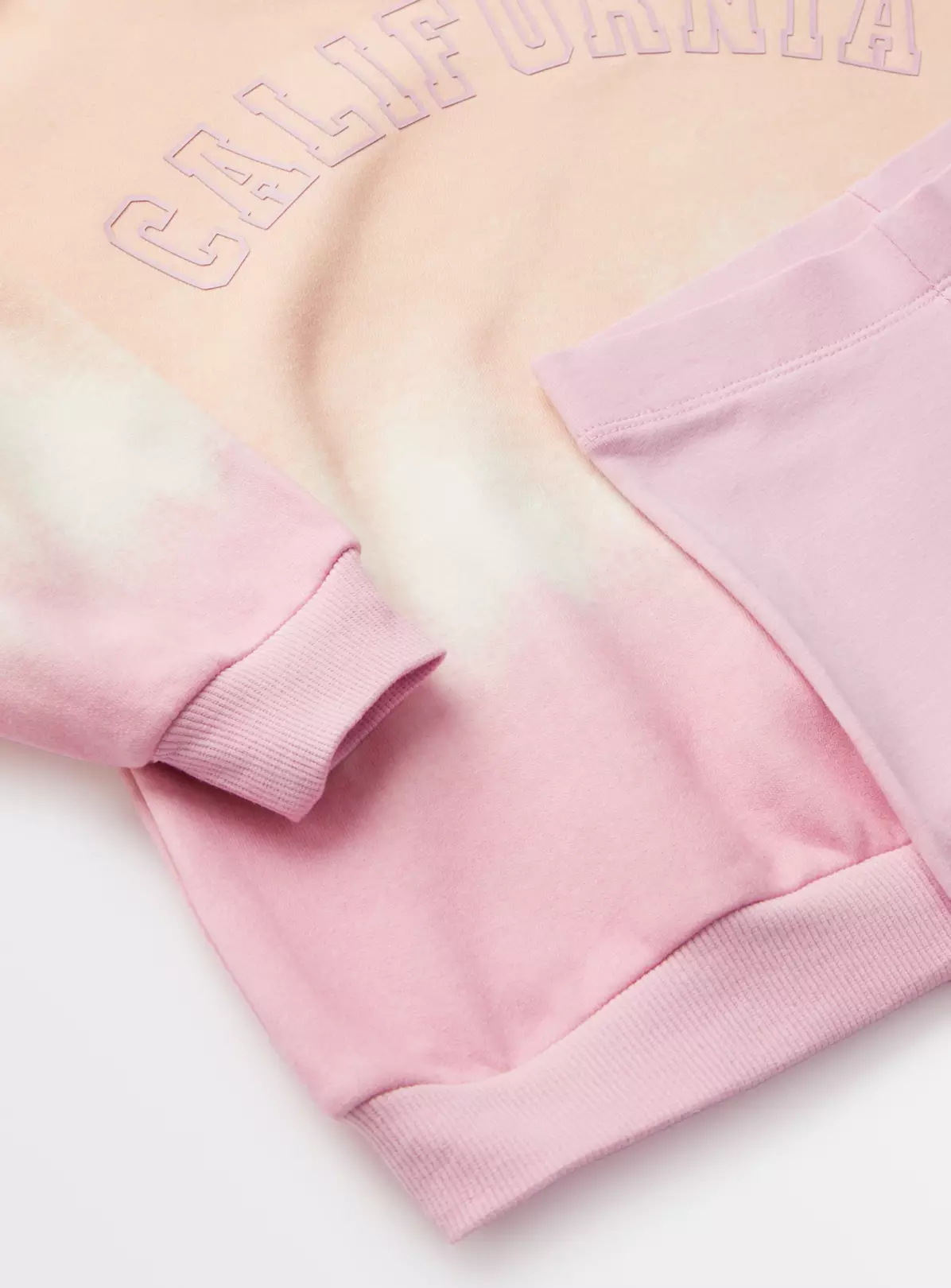 Pink Tie Dye Sweatshirt & Shorts Set 5 Years 4 Pink Tie Dye Sweatshirt & Shorts Set 5 Years - Image 2