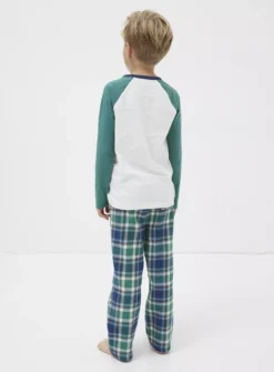 FATFACE Crocodile Check Pyjama Set 3-4 Years