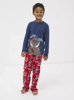 FATFACE Wilfred Mammoth Pyjama Set 6-7 Years 8 FATFACE Wilfred Mammoth Pyjama Set 6-7 Years -Hush Puppies Clothing Sale tuc143918417 Red R Z001A