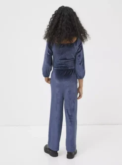 FATFACE Emily Velvet Jumpsuit 3-4 Years -Hush Puppies Clothing Sale tuc143920787 Navy R Z002A