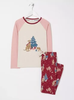 FATFACE Kangaroo Pyjama Set 10-11 Years -Hush Puppies Clothing Sale tuc143921000 Pink R Z004A 1