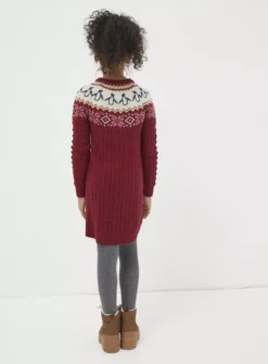 FATFACE Penguin Knitted Jumper Dress 6-7 Years