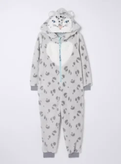 FATFACE Sadie Snow Leopard Onesie 3-4 Years -Hush Puppies Clothing Sale tuc143922571 Grey R Z004A