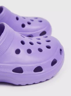 Purple Clogs With Ankle Strap 6-7 Infant