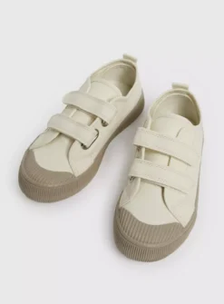 Cream Canvas Double Strap Trainers 10 Infant -Hush Puppies Clothing Sale tuc143952181 Cream R Z002A