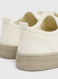 Cream Canvas Double Strap Trainers 10 Infant -Hush Puppies Clothing Sale tuc143952181 Cream R Z004A