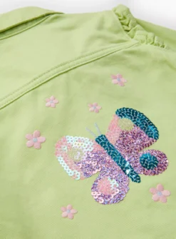 Lime Green Sequin Butterfly Jacket 1-2 Years 5 Lime Green Sequin Butterfly Jacket 1-2 Years -Hush Puppies Clothing Sale tuc143956659 Denim R Z002A