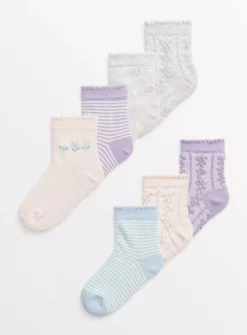 Floral Ankle Socks 7 Pack 4-5.5 -Hush Puppies Clothing Sale tuc143956907 Multi20Coloured R Z001A