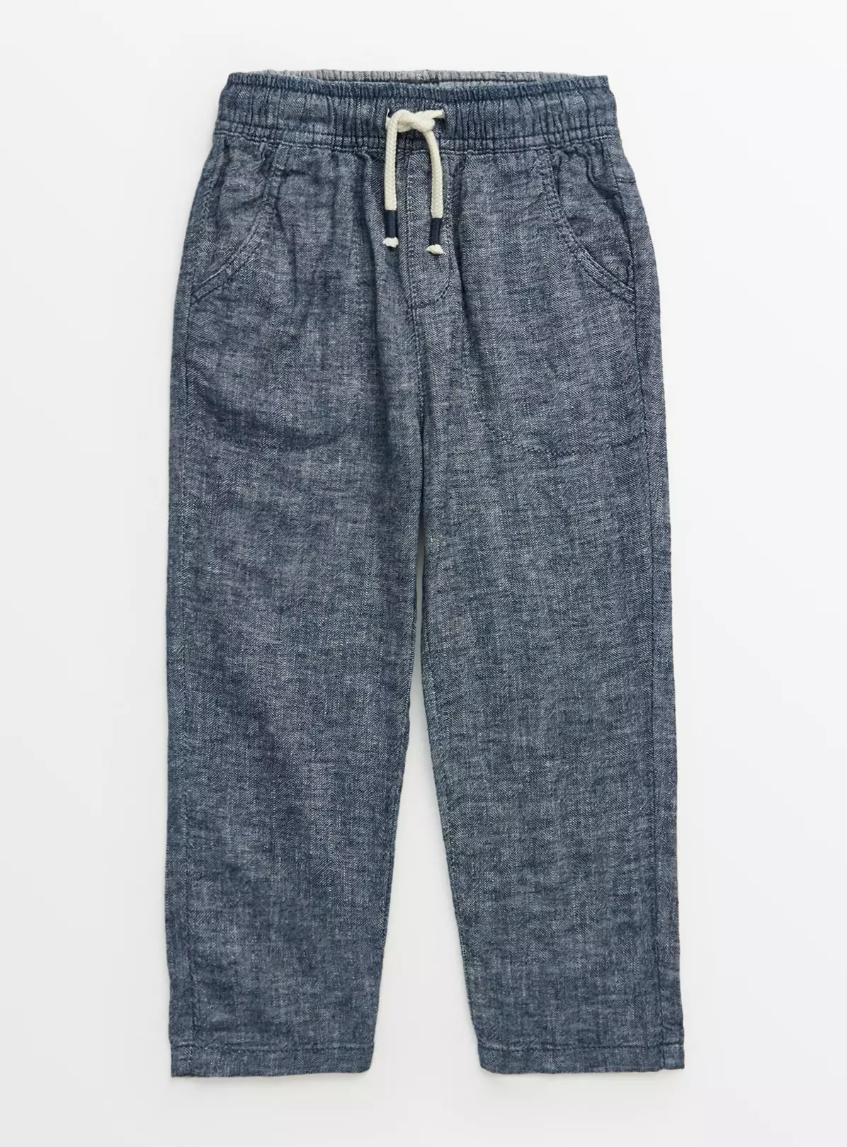Blue Marl Linen Blend Trousers1-2 Years 3 Blue Marl Linen Blend Trousers1-2 Years