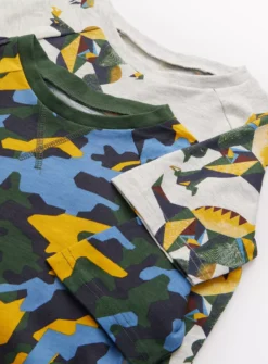 Geo Dino Shortie Pyjama 2 Pack 2-3 Years