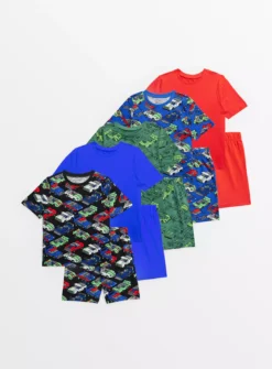 Cars Print Shortie Pyjama 5 Pack 1.5-2 Years